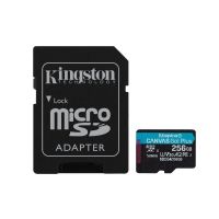 tarjeta microsd kingston canvas go plus gen4 256gb 200mbs a2 u3 v30 con adaptador