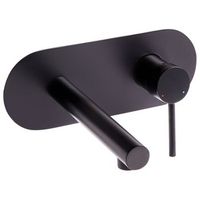 grifo empotrado monomando de lavabo de laton negro clavijo