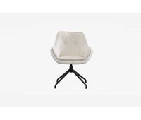 silla de oficina y tocador de cuero sintetico con reposabrazos tamano estandar - asiento bajo ergonomico ideal para salon y dormitorio - beige