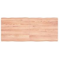 tablero mesa madera tratada borde natural marron 140x60x2-6cm vidaxl
