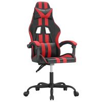 silla gaming giratoria cuero sintetico negro y rojo vidaxl