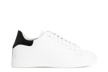 zapatillas deportivas de piel para hombre white/black