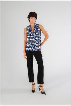 blusa estampada sin mangas ethnic l