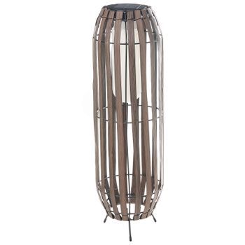 Linterna Solar De Jardín Led Para Exteriores Pantalla Sintética Tejida Estilo Boho Moderno Marrón Oscuro Muzizi