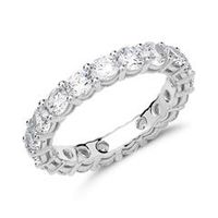 anillo de la eternidad de plata 925 con circonita