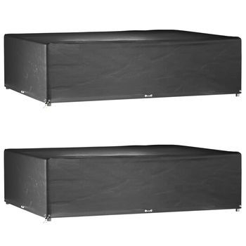 Fundas Muebles Jardín 2 Uds | Cubiertas Muebles Jardín 16 Ojales Rectangular 300x200x75 Cm Cfw81248