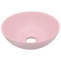 lavabo de bano moderno  lavabo de cuarto de bano redondo ceramica rosa mate