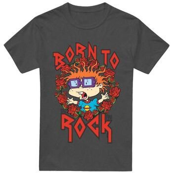 Rugrats Camiseta Chucky Was Born To Rock para hombre