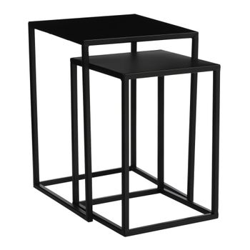 Mesa auxiliar goa negro  h42xb30xl30cm