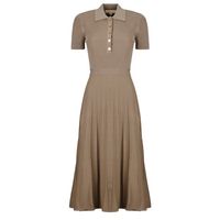 michael michael kors vestido largo fit n flare polo ss midi para mujer