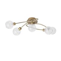 plafon de techo 5 luces con acabado en cuero elegante