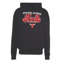 sudadera chicago bulls oversized - new era nba graphic negra
