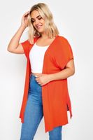yours rebeca fina naranja con manga corta mujer curvy y tallas grandes yours
