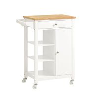 estanteria de cocina con 4 ruedas mdf blanco