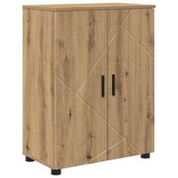 gabinete de bano roble artisan 60 x 35 x 80 cm vidaxl