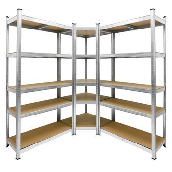 Estantería De Taller De 3 Piezas 2x Estantes 180x90x40 Cm Ecd Germany