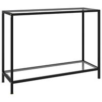 mesa de consola transparente vidrio templado 100x35x75 cm vidaxl