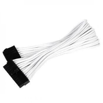 SilverStone PP07-MBW Cable Extensor de Alimentación 24 Pin Macho/Hembra 30cm Blanco