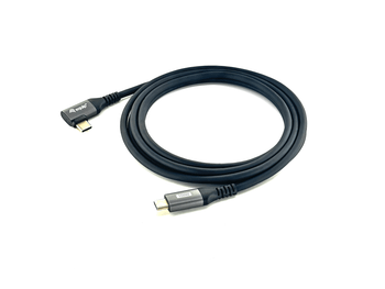 CABLE USB-C MACHO - USB-C MACHO ACODADO 90º 1 METRO EQUIP 5A 100W 480mbps