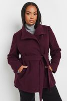 yours chaqueton burdeos de pano con cierre lateral mujer curvy y tallas grandes yours