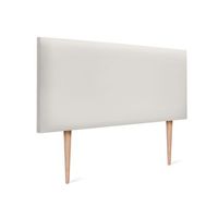 cabecero de polipiel liso 105x105cm con patas camas 105 - blanco hueso