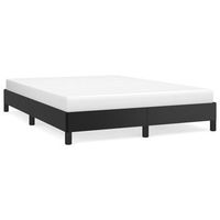 cama matrimonial  cama para adultos  estructura de cama de cuero sintetico negro 140x200 cm