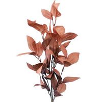 set 6 ramas hojas artificiales coral