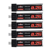 5pcs uruav 37v 250mah 30c  60c 1s bateria de lipo ph20 para tiny whoop tiny6 6x