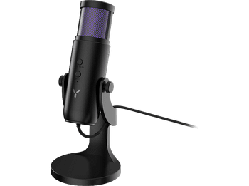 Micrófono - ISY IMI-2000, USB-A, Con iluminación, Multiplataforma, Negro