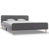cama matrimonial  cama doble  estructura de cama de tela gris claro 140x200 cm cfw98432
