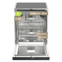 lavavajillas integrable evvo di3 de 60 cm con 14 servicios apertura automatica panel tactil y 8 programas avanzados