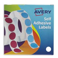 avery labels in disp round 19mm dia wht 24-404 1400 labels