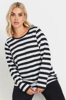 yours curve black  white stripe print tshirt mujer curvy y tallas grandes yours