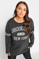 yours camiseta de algodon gris brooklyn mujer curvy y tallas grandes yours