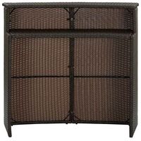mesa alta de jardin  mesa de exterior ratan sintetico marron 120x55x110 cm