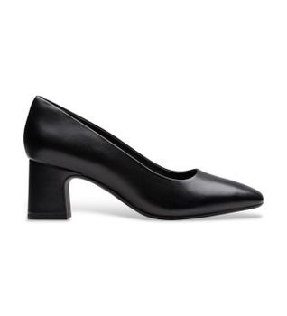 Clarks para mujer. 26183032 Zapatos de Piel Fernie Court negro (36.5), 3 a 5cm, Ninguno, Casual, Fiesta, Clásico