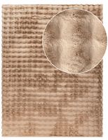 alfombra de piel arnia beige 60x100 cm
