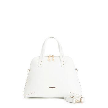 bolso de mano con aplicaciones de remaches white