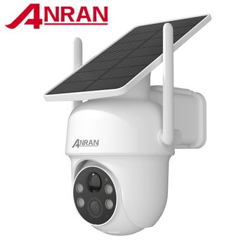 Cámara Solar ANRAN, 1/2 Piezas, 3/5MP, Cámara de Seguridad Wifi 2.4G para Exteriores, Cámaras con Batería, Vigilancia del Hogar, Protección, Detección Humana PIR, Visión Nocturna en Color, Impermeable