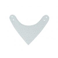 babero de muselina dots azul