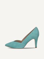 caprice pumps blue made of leather with funnel heel size 41