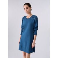 liu jo vestidos vestido de punto con cordones para mujer
