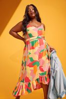 yours vestido tirantes estampado de colores mujer curvy y tallas grandes yours