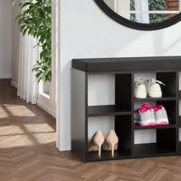 zapatero con banco caben 10 pares 1035 x 48 x 30 cm negro
