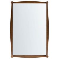 espejo de pared con marco de madera de paulownia decorativo de estilo escandinavo marron torteron