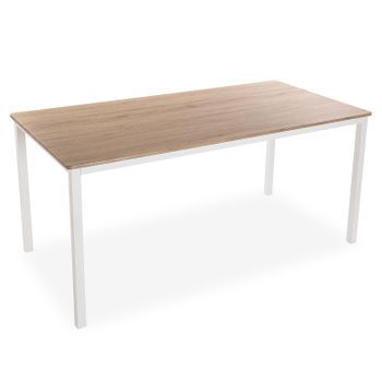 Mesa De Comedor Para Cocina, Terraza, Jardín O Comedor, Blanco, 79x80x160cm