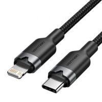 cable usb-c a lightning vention lalbh 27w 2m negro