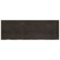 tablero mesa  tablero escritorio madera roble tratada marron oscuro 180x60x2-6 cm