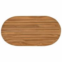 encimera 80 x 40 x 35 cm ovalado madera de teca maciza natural vidaxl