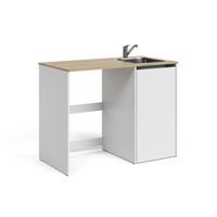 armario para lavadora viktor 1136 x 882 cm con fregadero y grifo vicco
